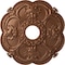 Ekena Millwork Rotherham Ceiling Medallion (Canopies up to 3 1/2"), 18"OD x 3 1/2"ID x 1 1/2"P, Polished Copper CM17ROPOS - alternate 1